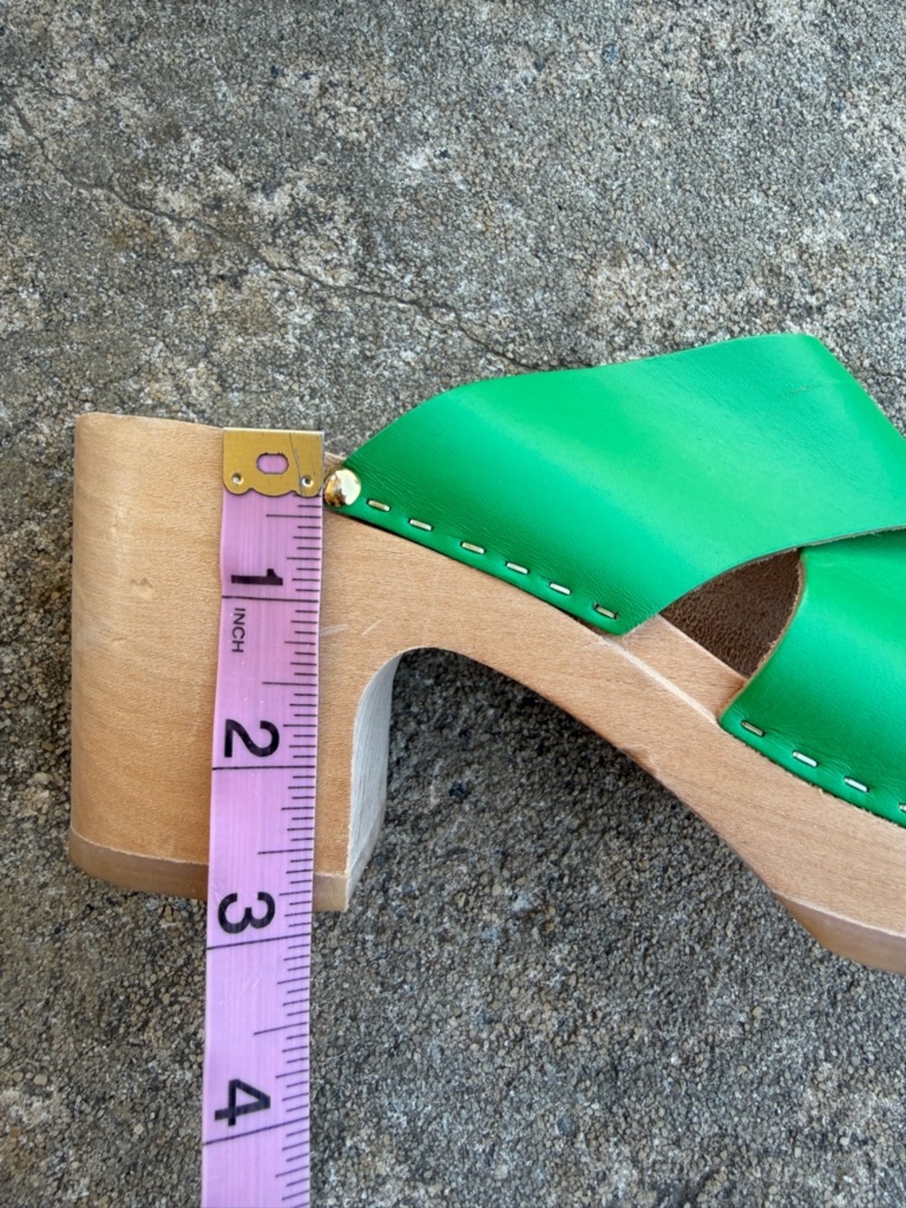 Sabot YouYou Green Leather Mules Clogs Designer Platform Heels Women’s EU 36 - Picture 12 of 16